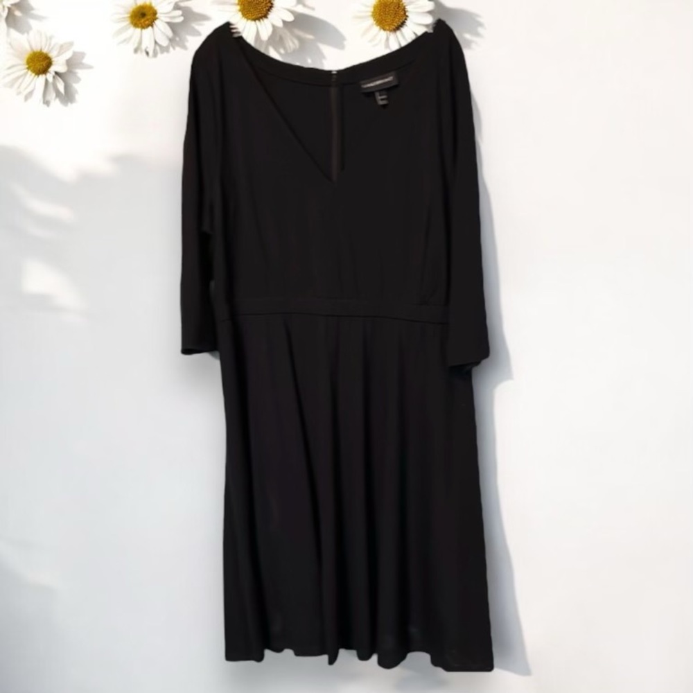 Lane Bryant Little Black Dress Plus Size 18 20 Fit & Flare Jersey Knit Stretch